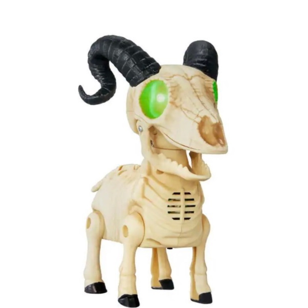 Talking skeleton goat with led eyes